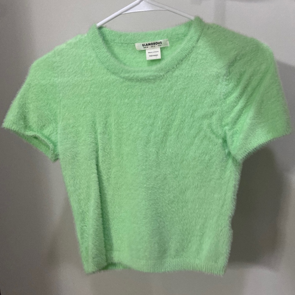 Fuzzy Green T-Shirt